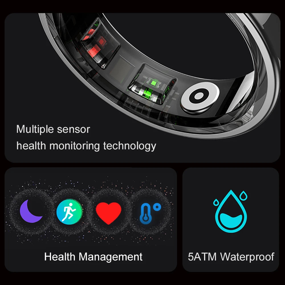 Anillo Inteligente de Alto Rendimiento HERRSCHAFT • Monitor de Biohacking y Sueño