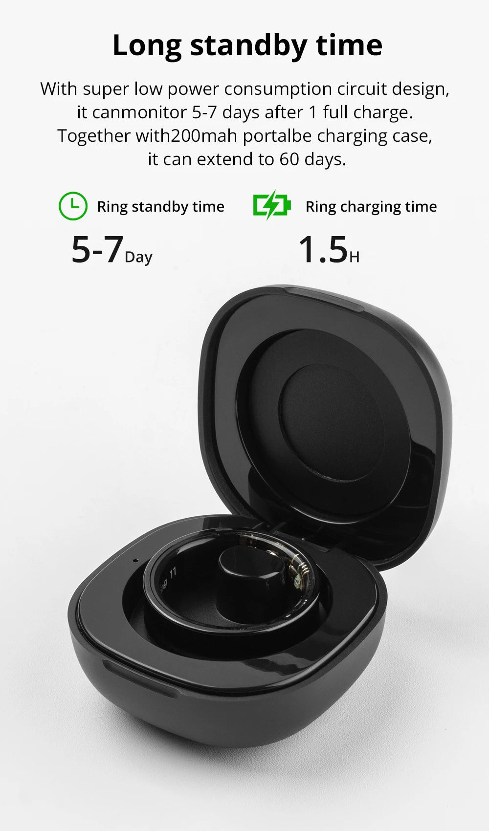 Anillo Inteligente de Alto Rendimiento HERRSCHAFT • Monitor de Biohacking y Sueño