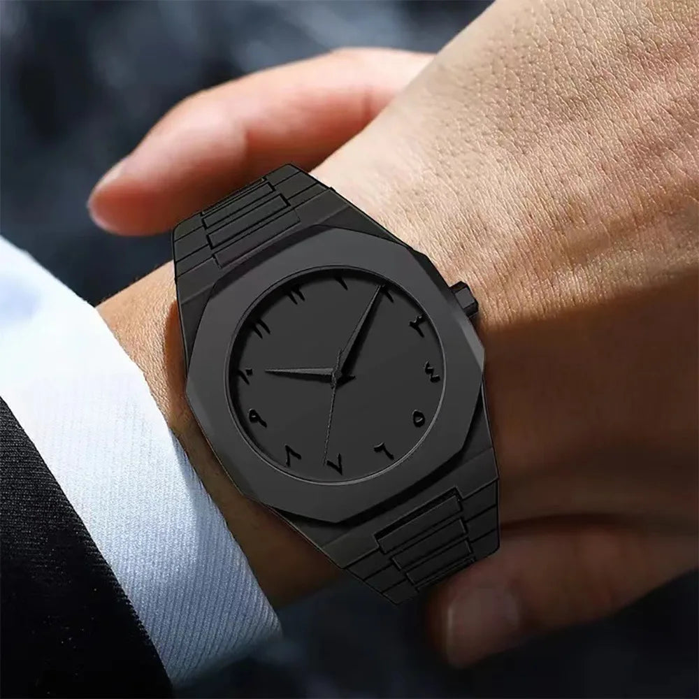 Reloj Ejecutivo Black Arabic HERRSCHAFT | Dial Arábigo & Negro Mate